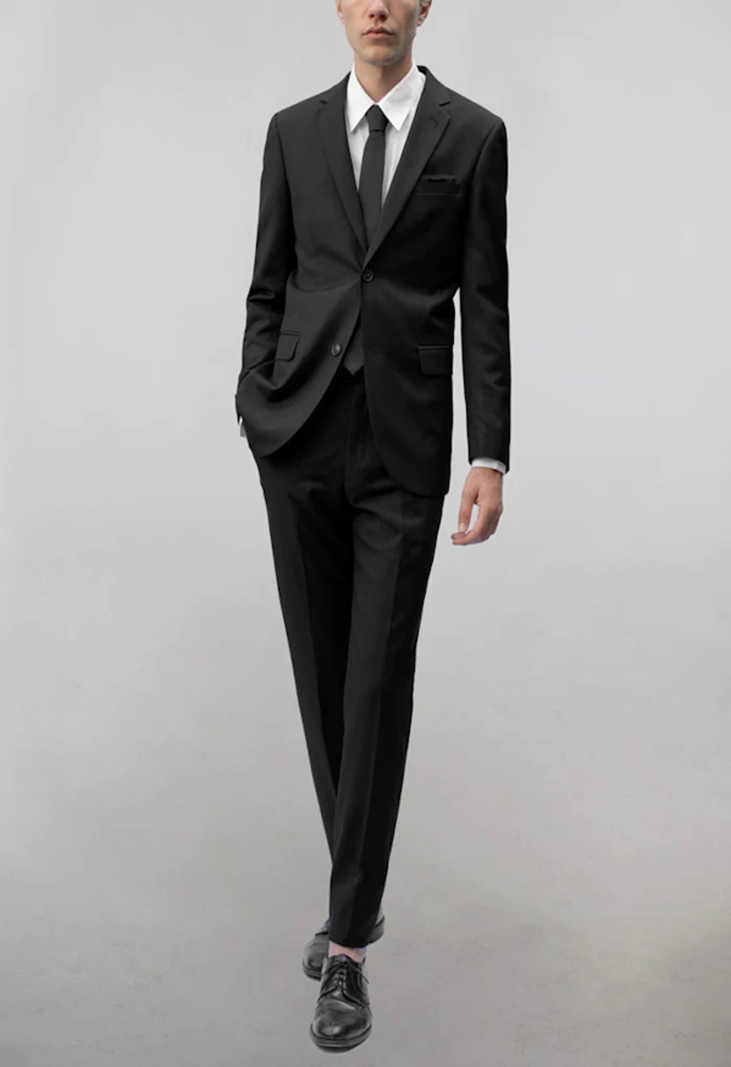 Men's ST-7 Black Suit Slim Fit (2 PCS)