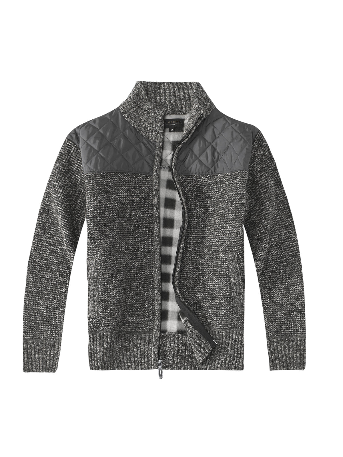 SW-810 KNITTED FULL ZIP CARDIGAN SWEATER - 6 COLORS - SIZE 4-18