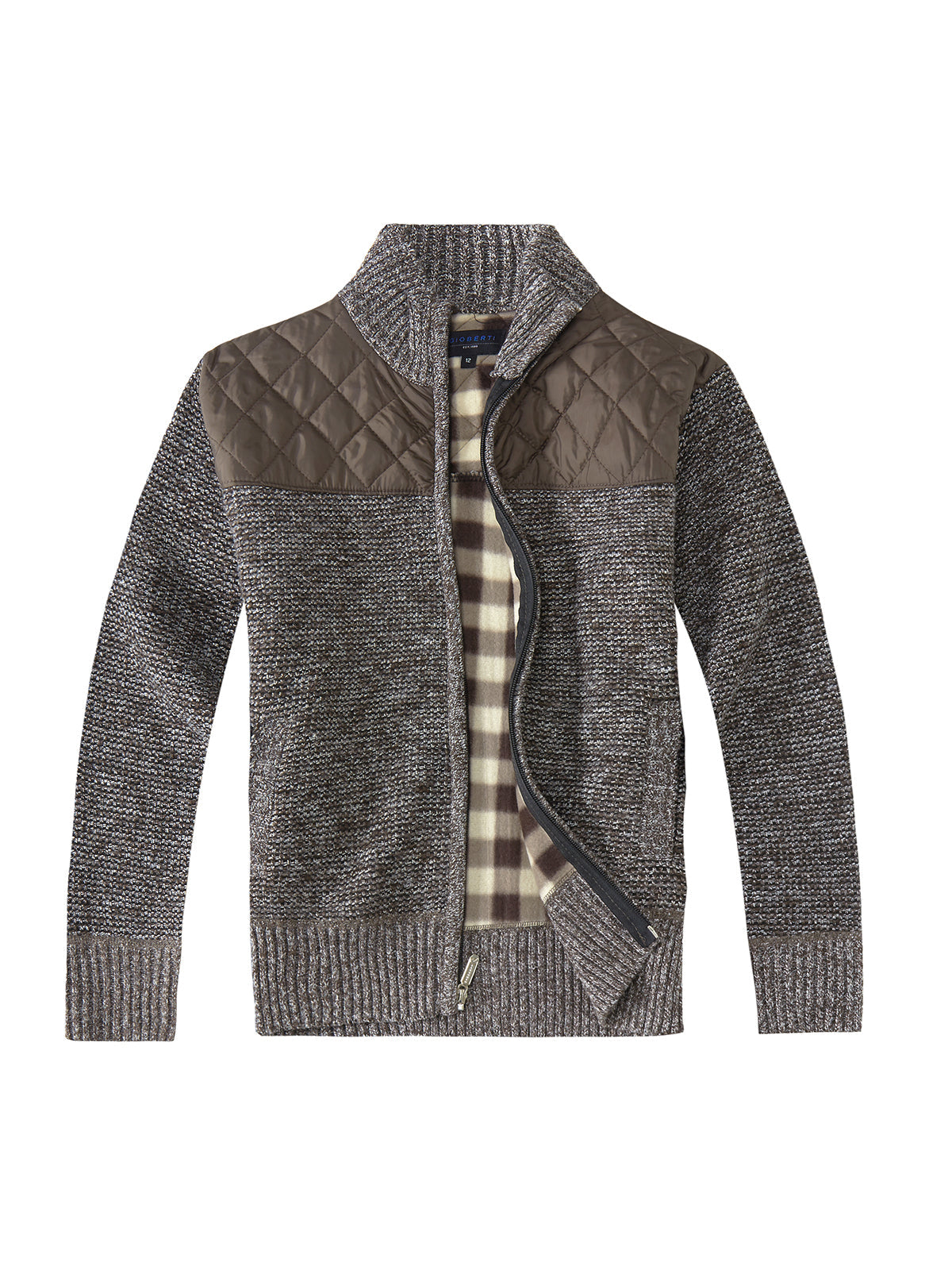 SW-810 KNITTED FULL ZIP CARDIGAN SWEATER - 6 COLORS - SIZE 4-18