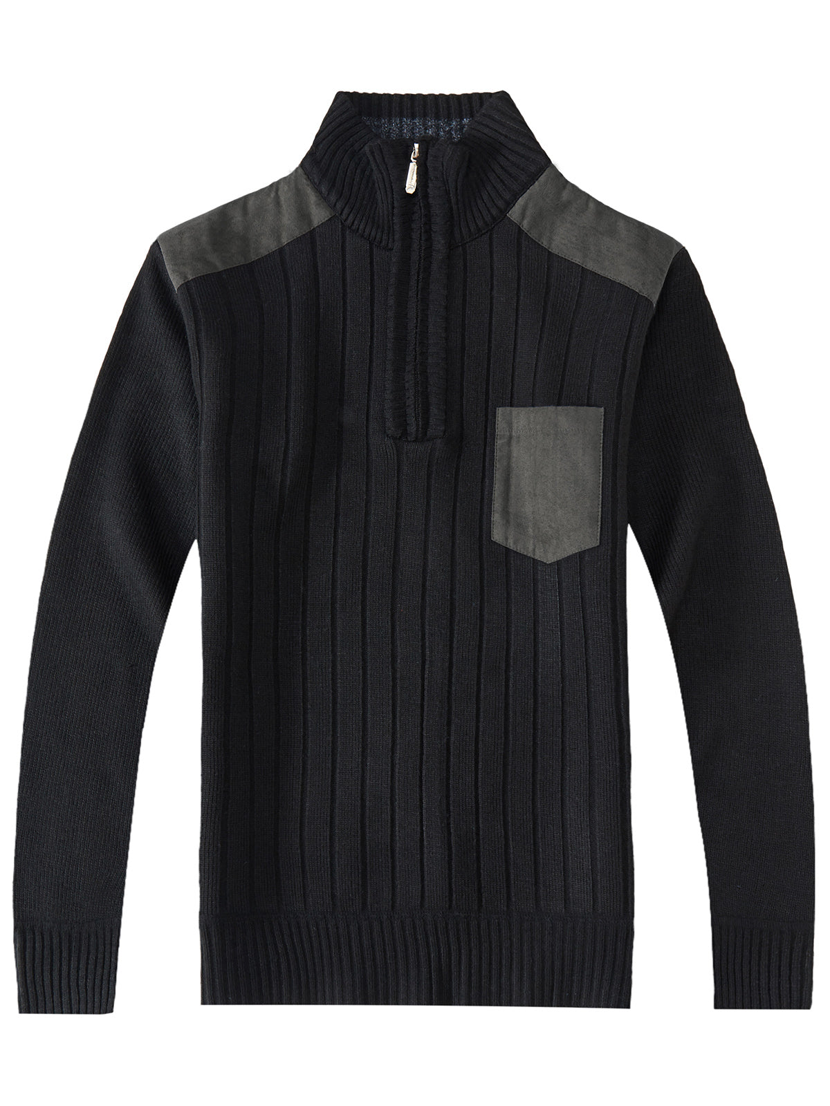 SW-912 MEN'S LONG SLEEVE HALF ZIP PULLOVER KNITTED SWEATER