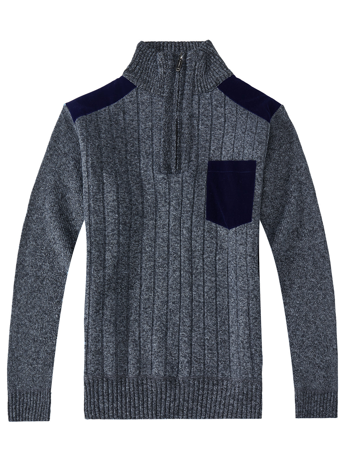 SW-912 MEN'S LONG SLEEVE HALF ZIP PULLOVER KNITTED SWEATER