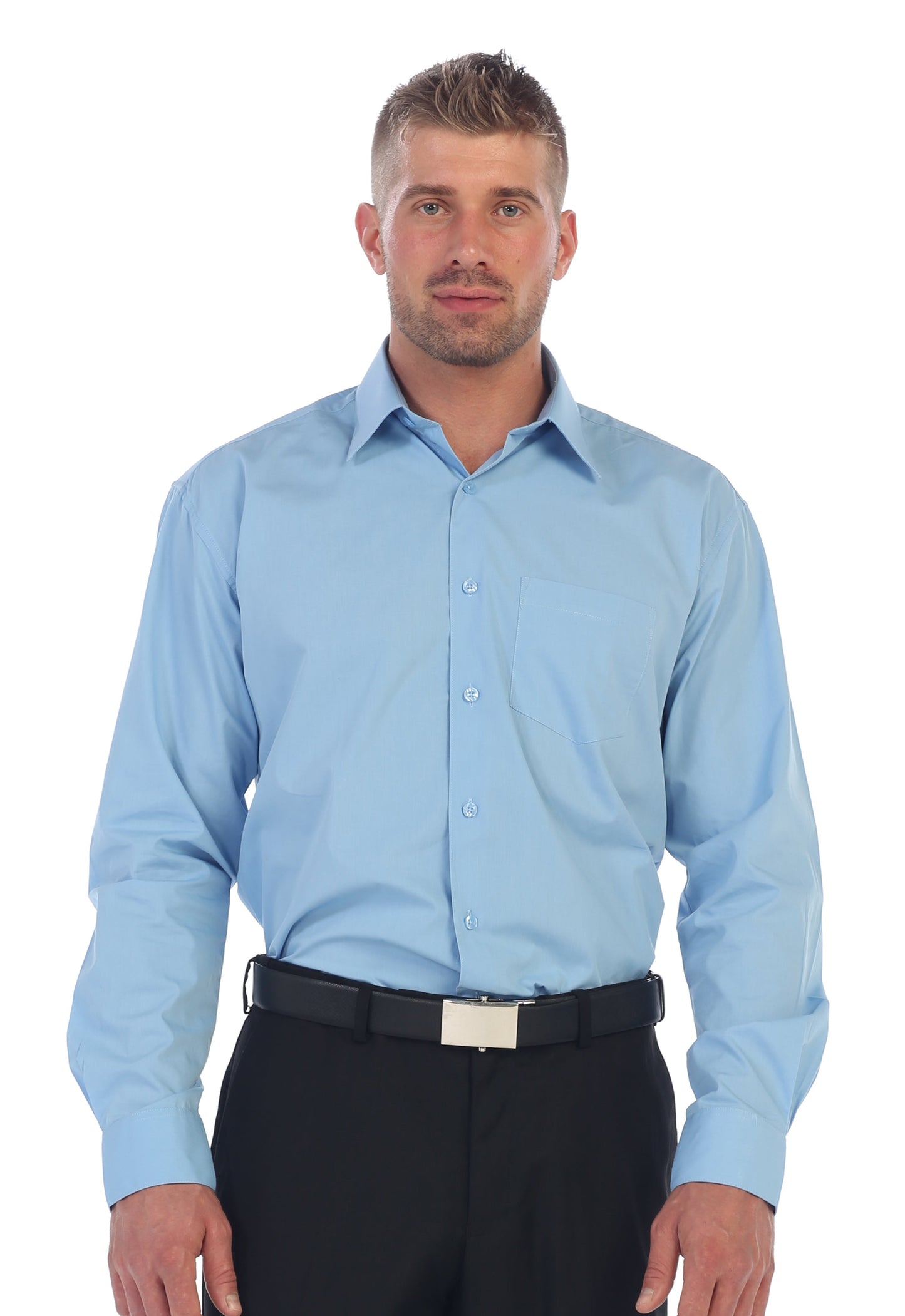 Men's Long Sleeve Solid Dress Shirt