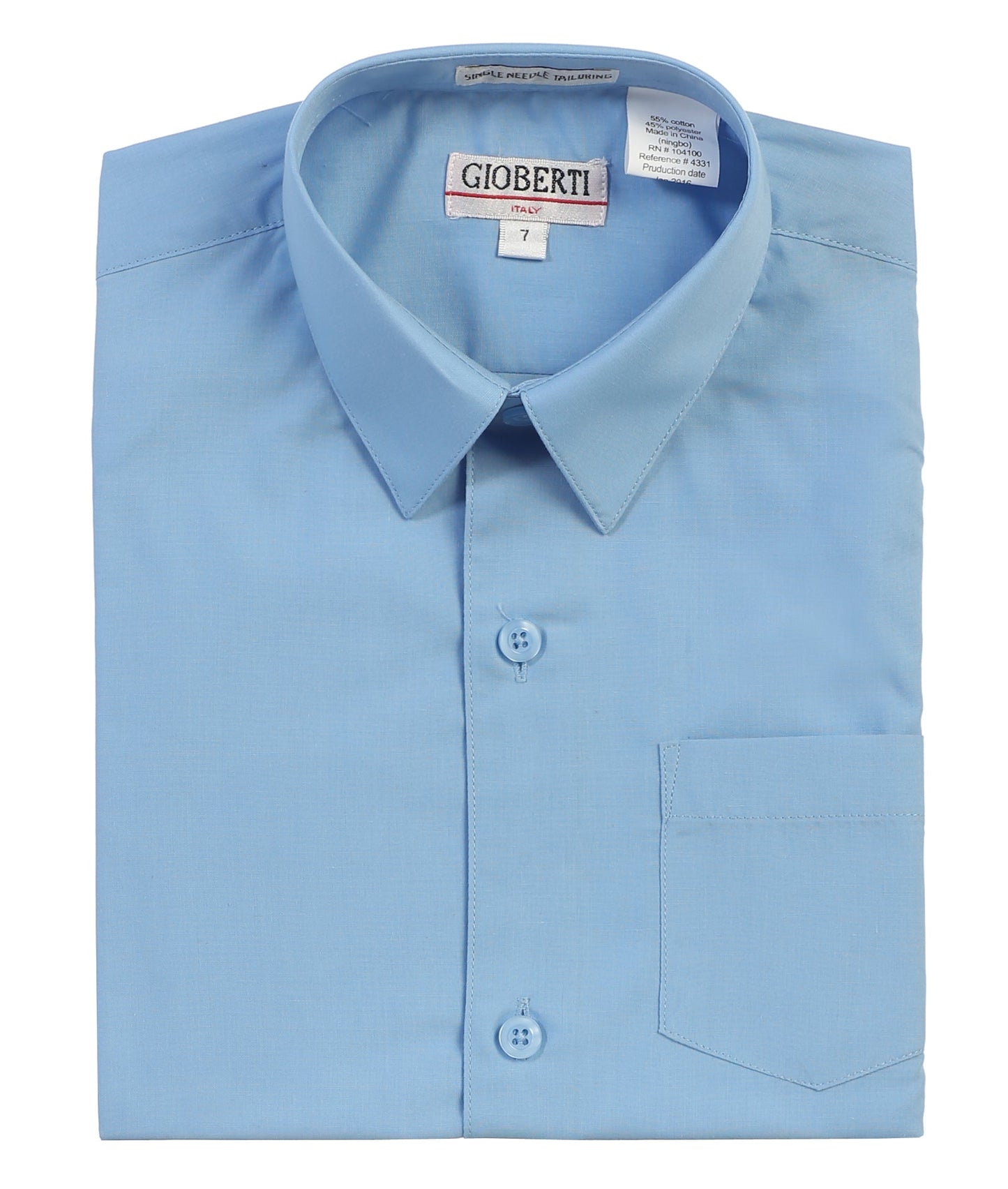 DS-85S Boy's Short Sleeve Solid Dress Shirt IN 6 CLORS (BURG-L BLUE-IVORY-GREEN-MINT-TEAL) SIZE 4-18