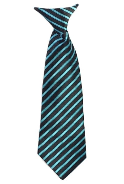 BOYS-STRIPED-CLIP-TIE-19 COLORS-SIZE S (2-4) - M (5-7) - L (8-18)