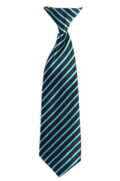 BOYS-STRIPED-CLIP-TIE-19 COLORS-SIZE S (2-4) - M (5-7) - L (8-18)