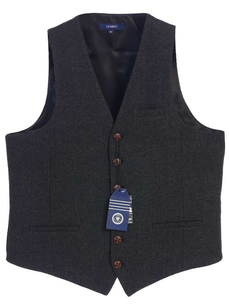 VS-951 Men's Herringbone/Barleycorn Tweed Vest