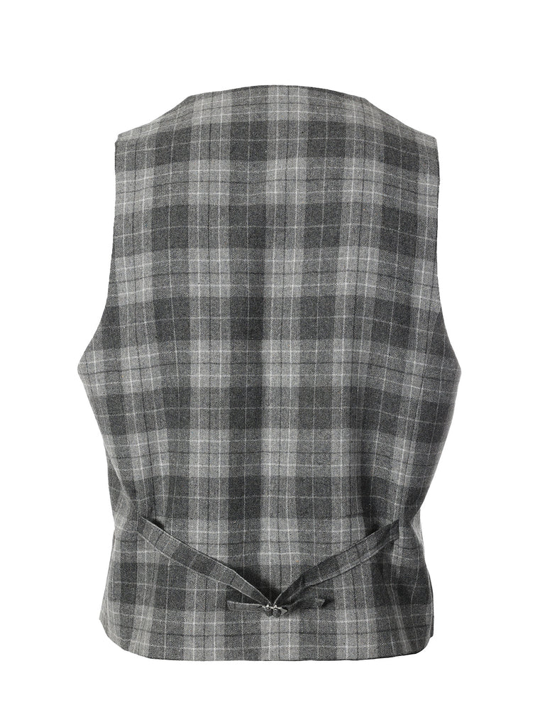 VS-951 Men's Graph/Plaid Tweed Vest