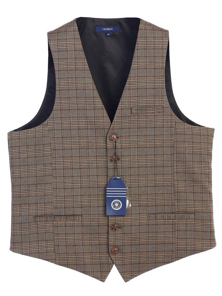 VS-951 Men's Graph/Plaid Tweed Vest