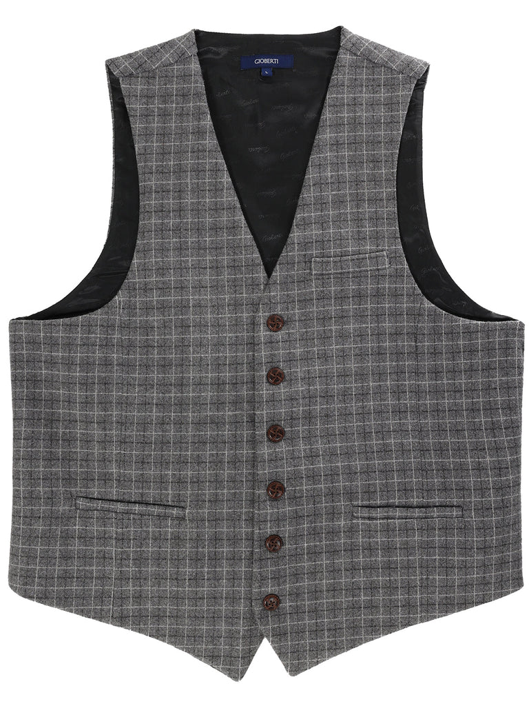 VS-951 Men's Graph/Plaid Tweed Vest