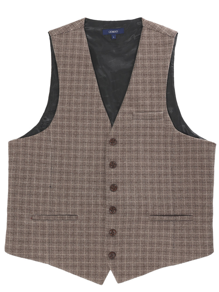 VS-951 Men's Graph/Plaid Tweed Vest