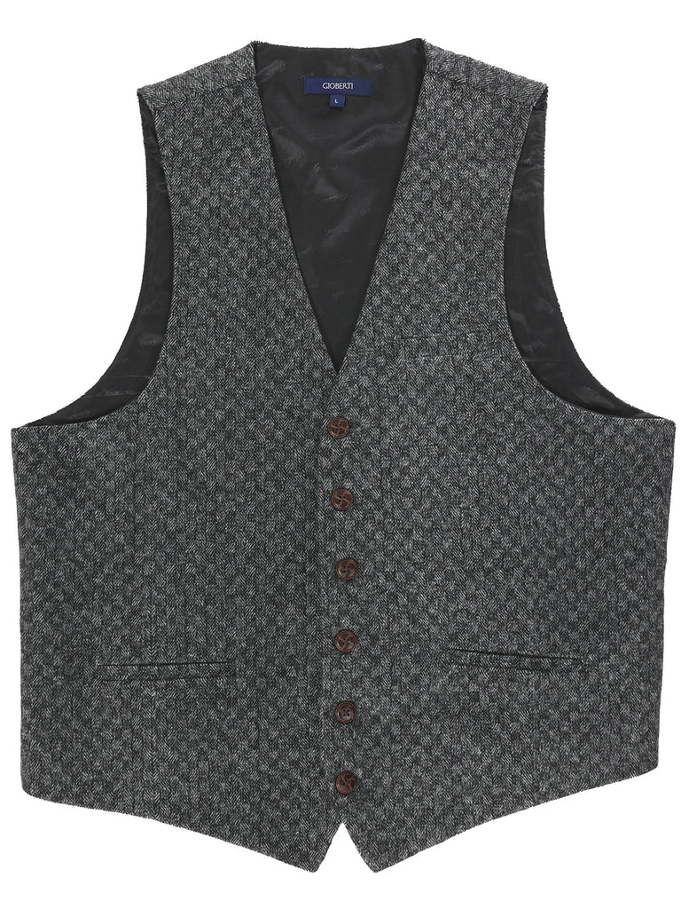 VS-951 Men's Graph/Plaid Tweed Vest