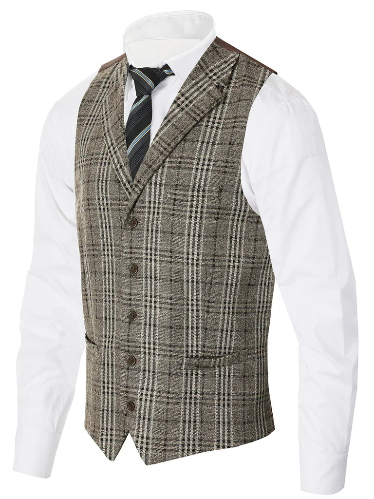 VS-952 MEN'S 5 BUTTON TAILORED COLLAR FORMAL SUIT VEST PART-B