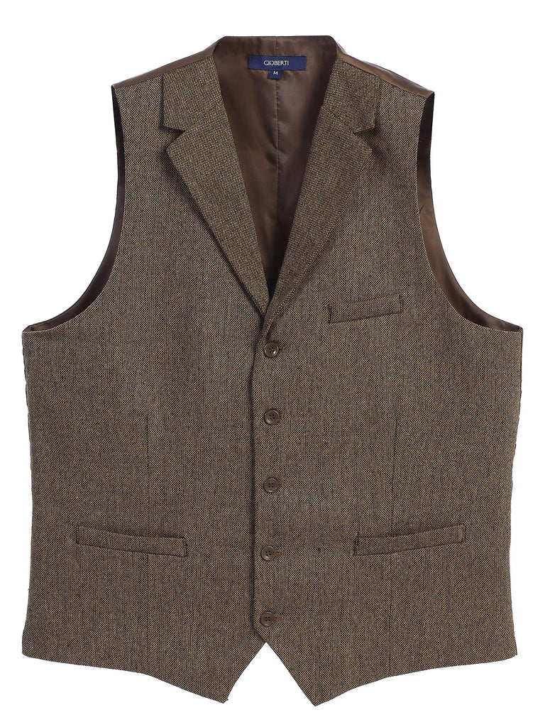 VS-952 MEN'S 5 BUTTON TAILORED COLLAR FORMAL SUIT VEST PART-A