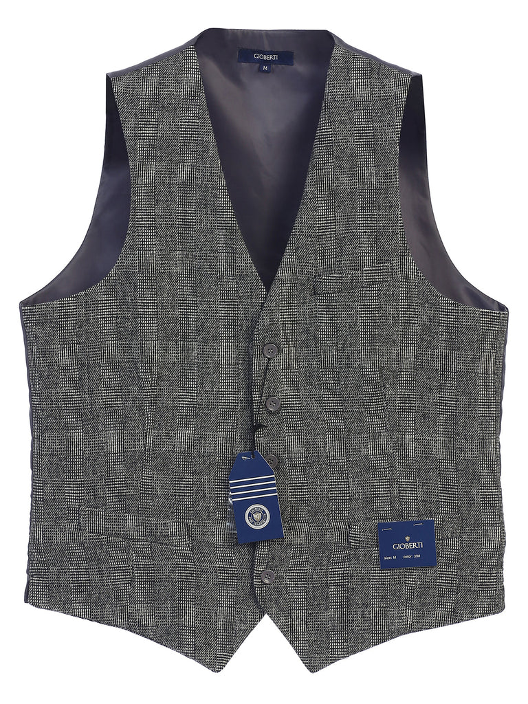 VS-953 Men's 5 Button Formal Tweed Suit Vest-PART-A