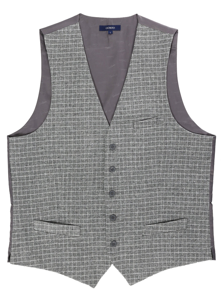 VS-953 Men's 5 Button Formal Tweed Suit Vest-PART-B