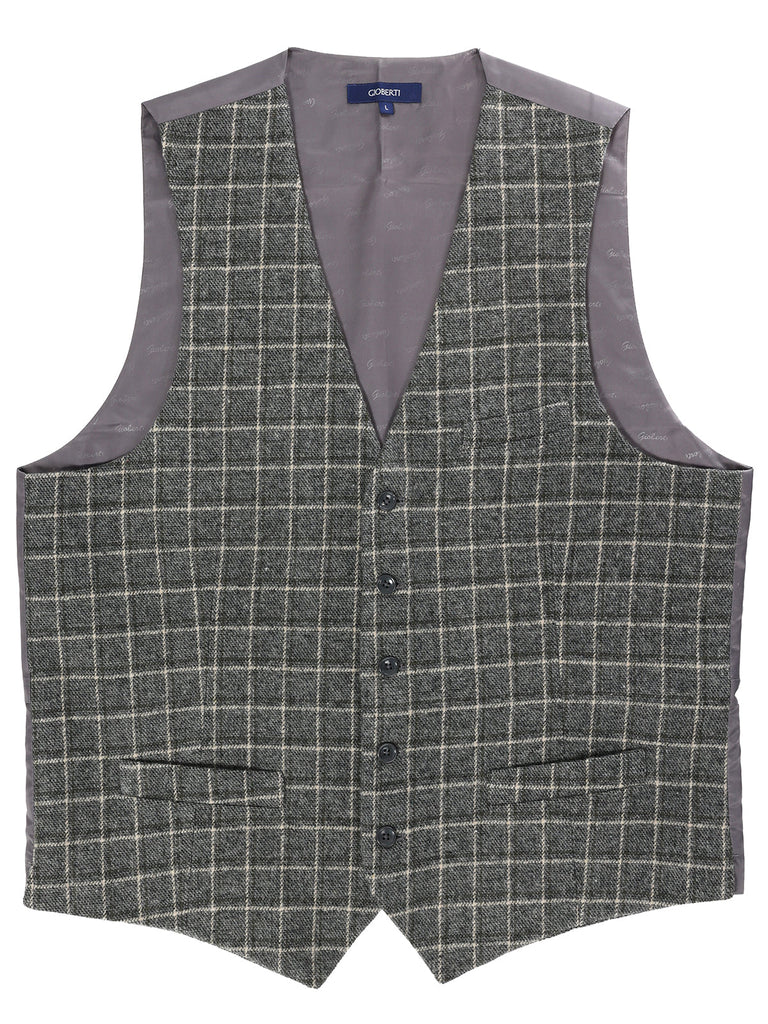 VS-953 Men's 5 Button Formal Tweed Suit Vest-PART-B