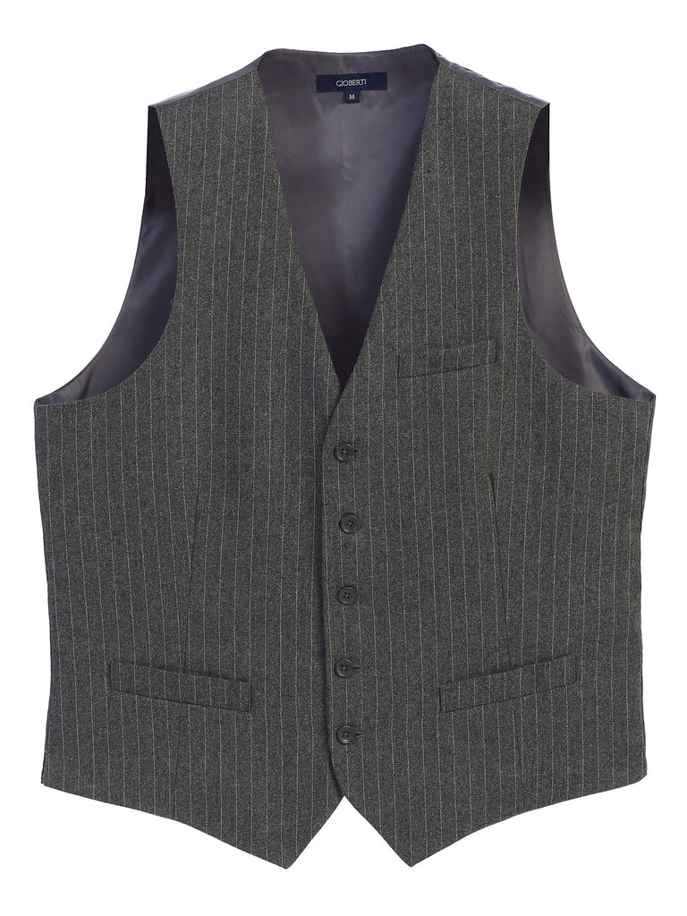 VS-954 MEN'S 5N BUTTON FORMAL STRIPE SUIT VEST