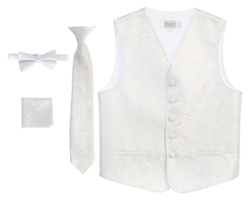 VSM-96p MEN'S 4PC FORMAL SATIN PAISLEY VEST SET PART-B