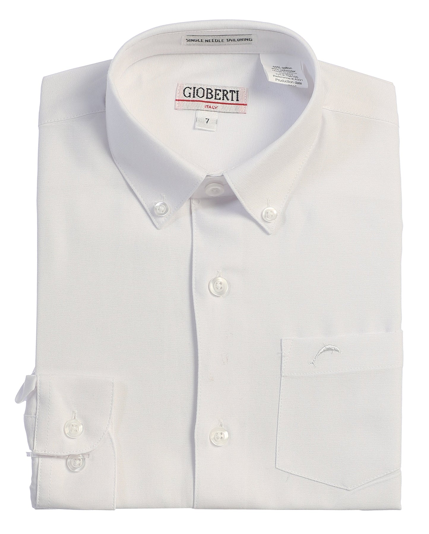 DSX-85 Boy's Oxford Long Sleeve Dress Shirt 6 COLORS (L BLUE-WHITE-PINK-AQUA-BLACK-YELLOW) SIZE 4-18