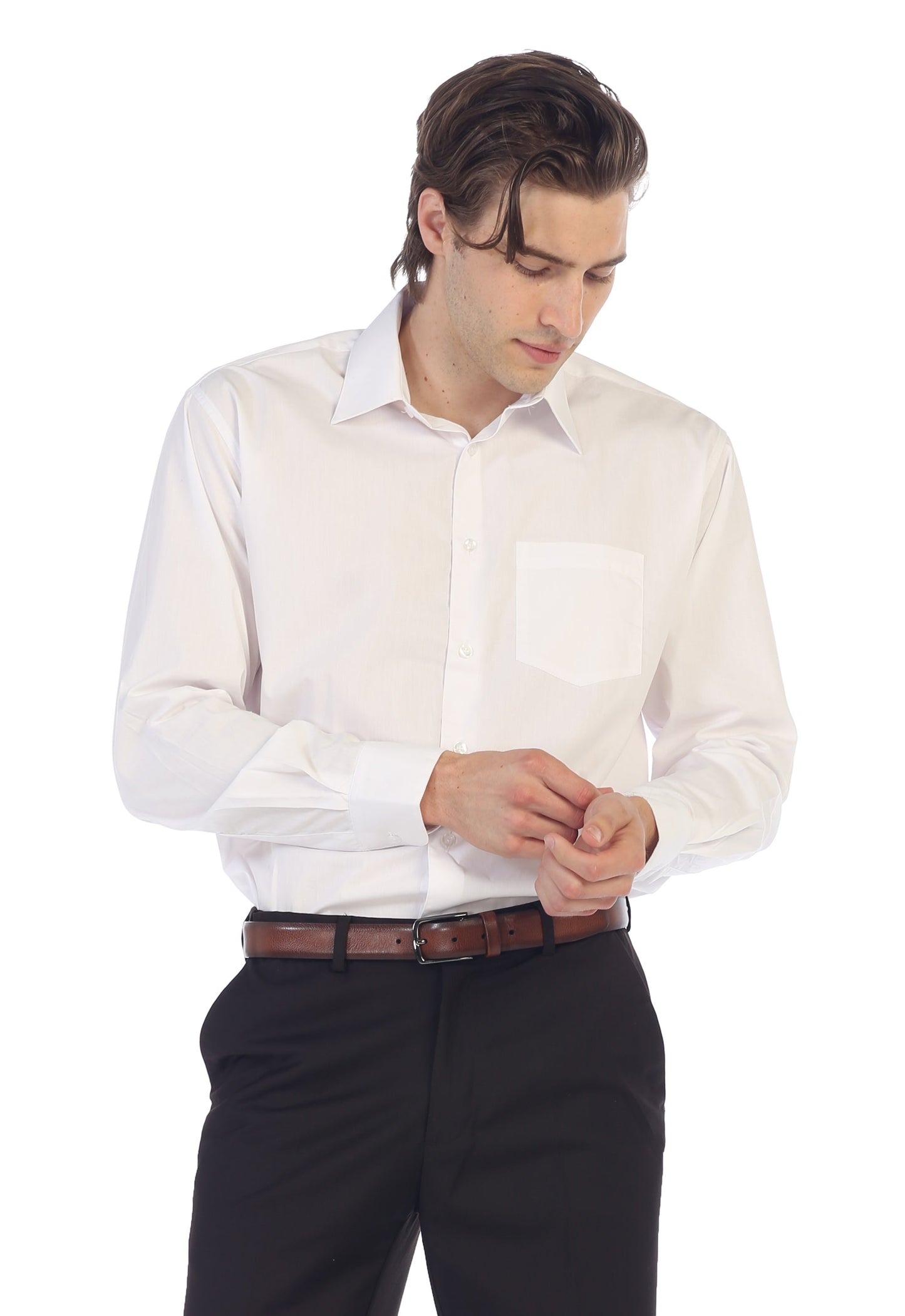 Men's Long Sleeve Solid Dress Shirt