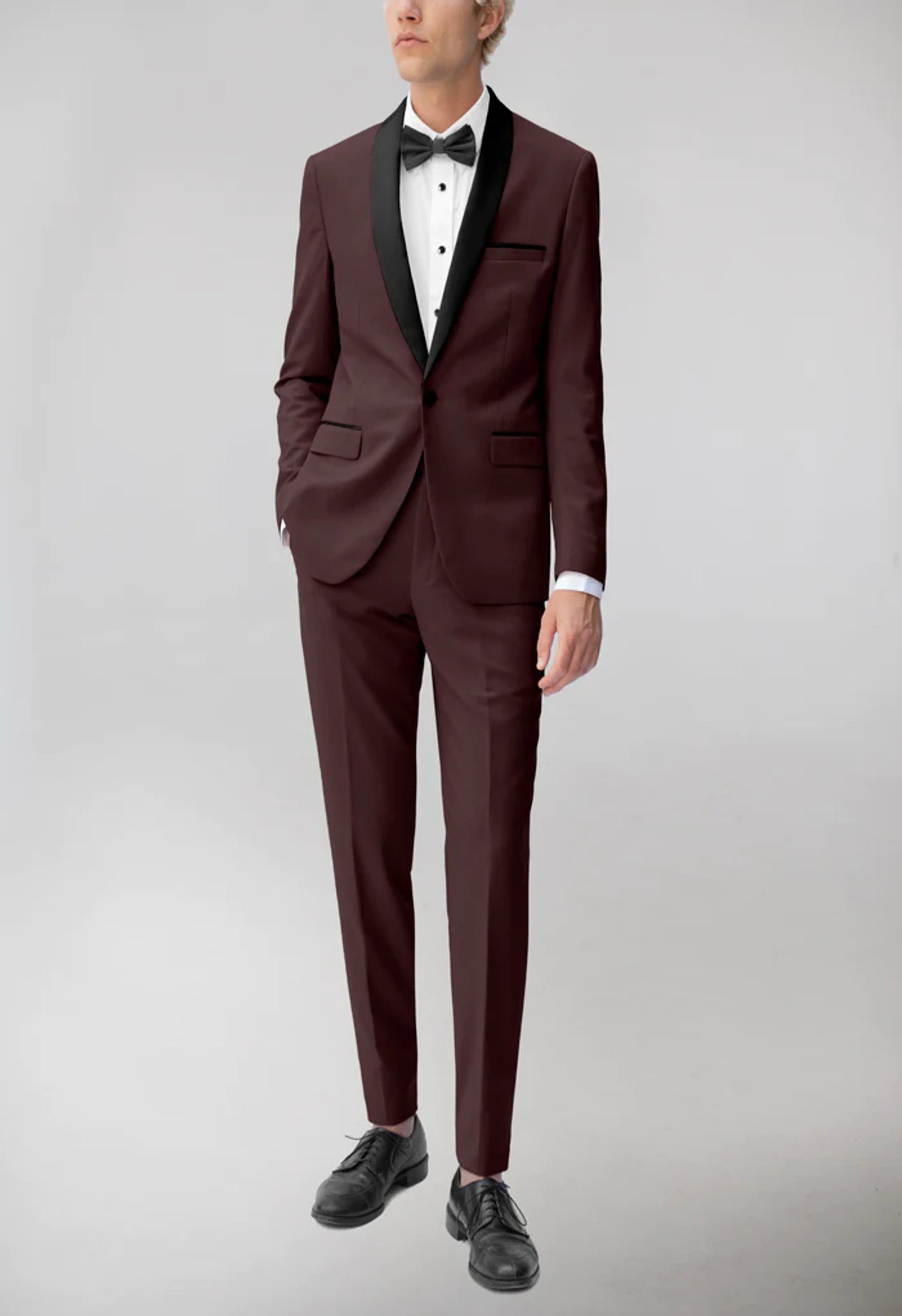 Men's TUXEDO Burgundy Shawl Lapel Suit Slim Fit (2 PCS)