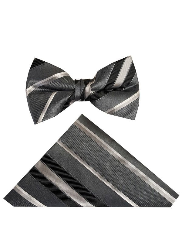 BOY-STRIPED-MIX-COLOR-BOWTIE-SIZE M&L-PACK 18 PC IN 1 PC EACH COLOR AND SIZE