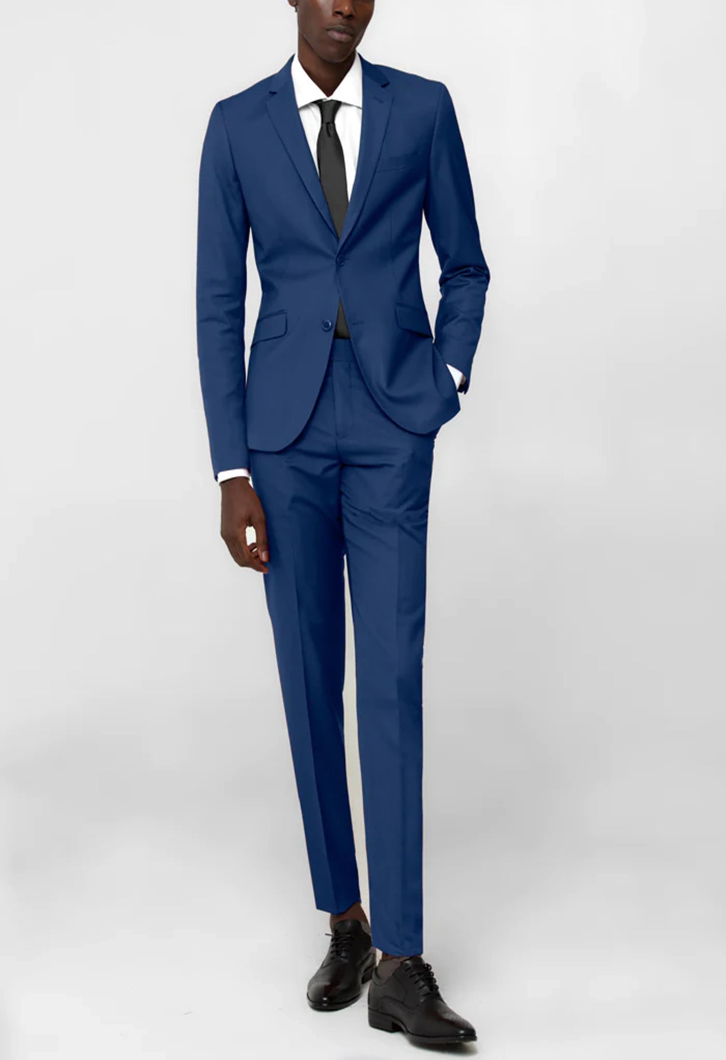 ST-8 Men's Light Navy Notched Lapel Suit Slim Fit (2 PCS)