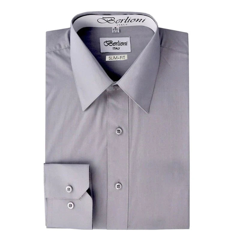 Men's slim-fit dress shirt