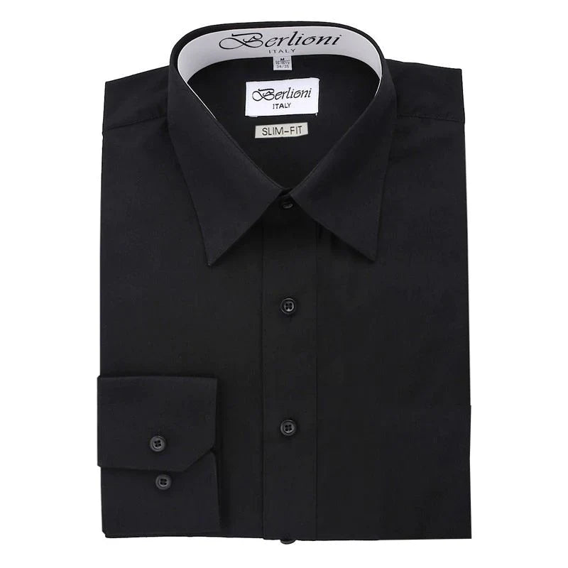 Men's slim-fit dress shirt