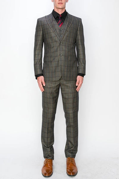 0727-BEEIGE-CHECKER-3PC-SLIM