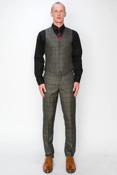 0727-BEEIGE-CHECKER-3PC-SLIM