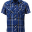 BOY'S SHORT SLEEVE WESTERN STYLE PLAID SHIRT