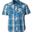 BOY'S SHORT SLEEVE WESTERN STYLE PLAID SHIRT