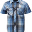 BOY'S SHORT SLEEVE WESTERN STYLE PLAID SHIRT