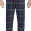 Men's Yarn Dye Brushed Flannel Pajama Pants, Elastic Waist