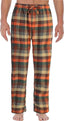 Men's Yarn Dye Brushed Flannel Pajama Pants, Elastic Waist