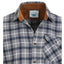 BOY'S SINGLE POCKET FLANNEL SHIRT WITH CORDUROY CONTRAST