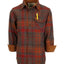 BOY'S SINGLE POCKET FLANNEL SHIRT WITH CORDUROY CONTRAST