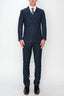 1502-INDGO-CHECKER-3PC-SLIM SIZE 34S-46S & 34R-56R & 38L-56L