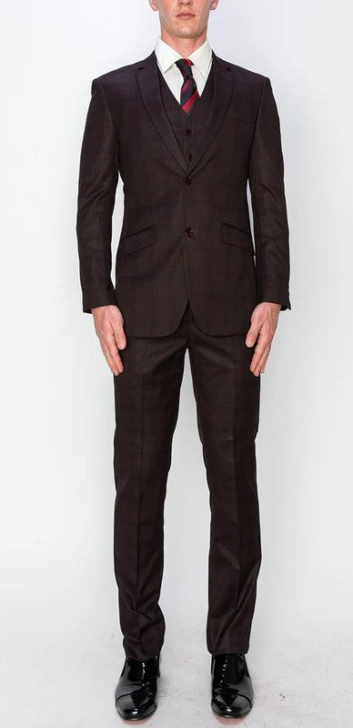 1521-DARK-BURG-3PC-SLIM SIZE 34S-46S & 34R-56R & 38L-56L