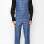 2150-CHECKER-BLUE-3PC-SLIM SIZE 34S-46S & 34R-56R & 38L-56L