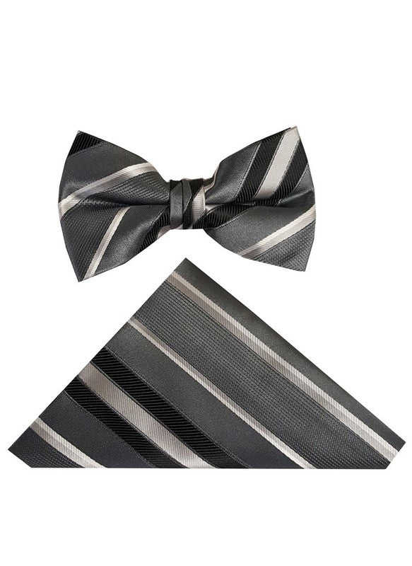 BOYS STRIPED BOWTIE-8 COLORS-SIZE 2-7