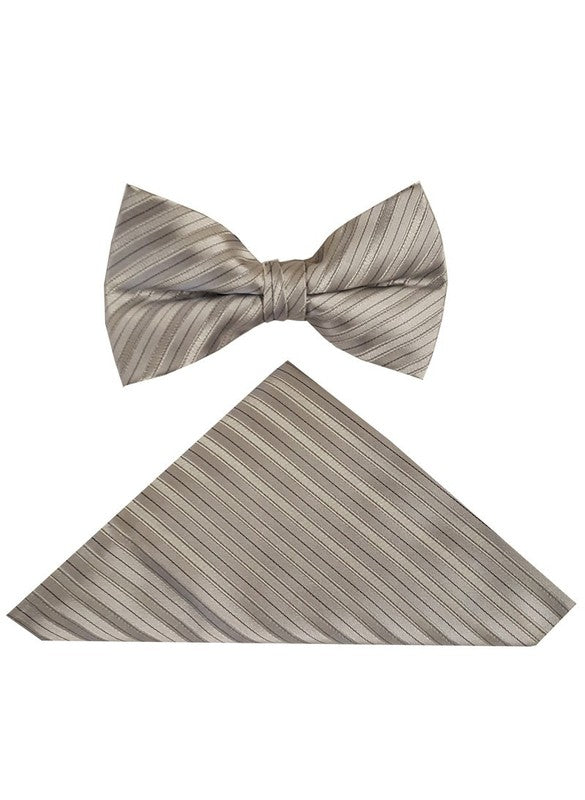 BOYS STRIPED BOWTIE-8 COLORS-SIZE 8-18