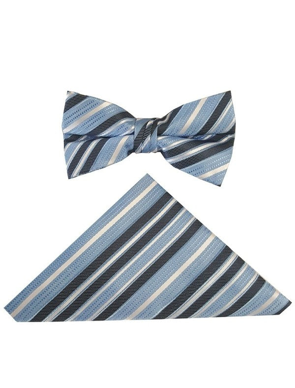 BOYS STRIPED BOWTIE-8 COLORS-SIZE 8-18