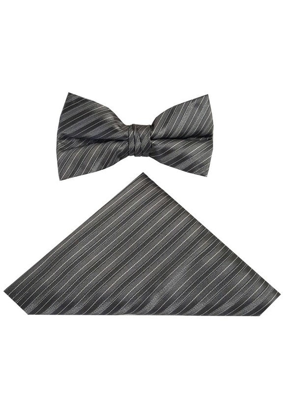 BOYS STRIPED BOWTIE-8 COLORS-SIZE 8-18