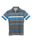 PS-932 Men's Striped Polo Shirt w/ Pocket