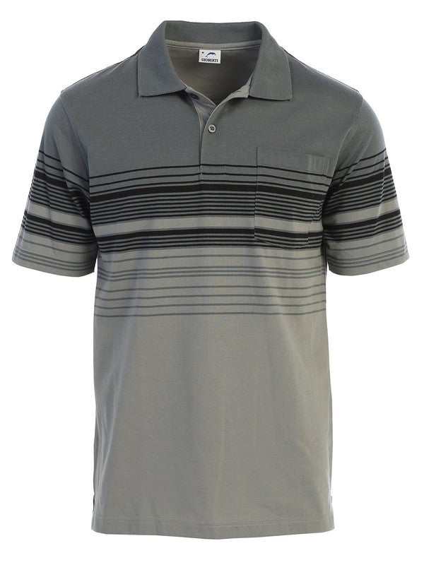 PS-931Men's Striped Polo Shirt