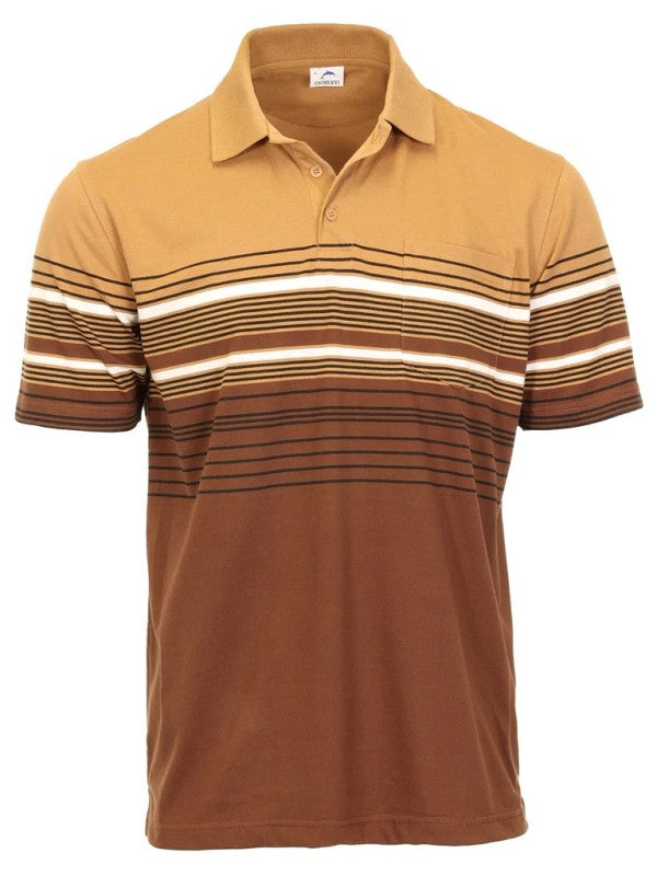 PS-931Men's Striped Polo Shirt
