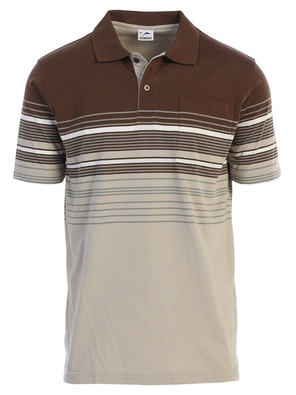 PS-931Men's Striped Polo Shirt