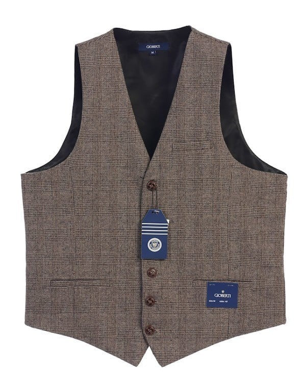 VS-951-Men's Graph/Plaid Tweed Vest